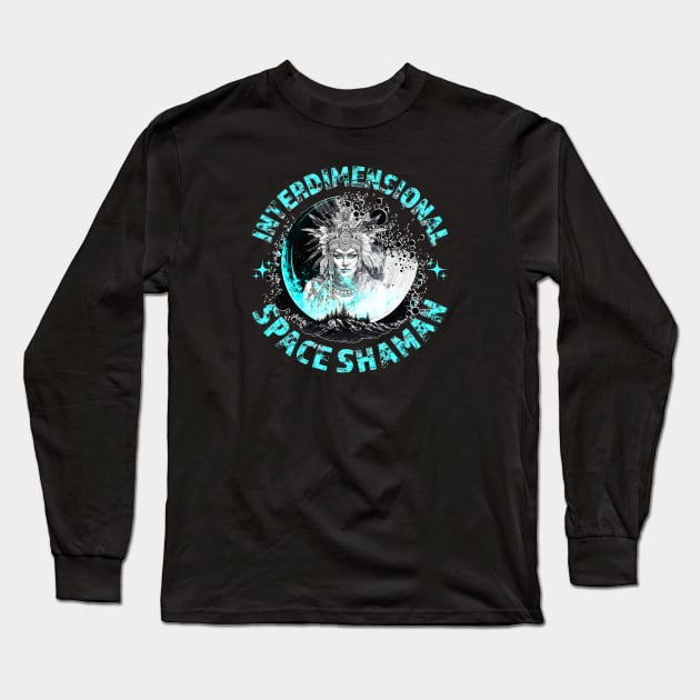 INTERDIMENSIONAL SPACE SHAMAN-moon Long Sleeve T-Shirt by Tripnotic